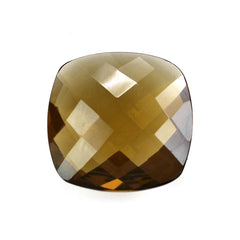 WHISKY QUARTZ BRIOLETTE CUSHION 18MM 13.93Cts.