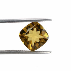 WHISKY QUARTZ CUT CUSHION 10MM 3.84Cts.