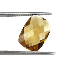 WHISKY QUARTZ BRIOLETTE CUSHION 14X10MM 4.91Cts.