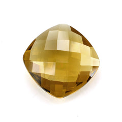 WHISKY QUARTZ BRIOLETTE CUSHION 18MM 14.3Cts.