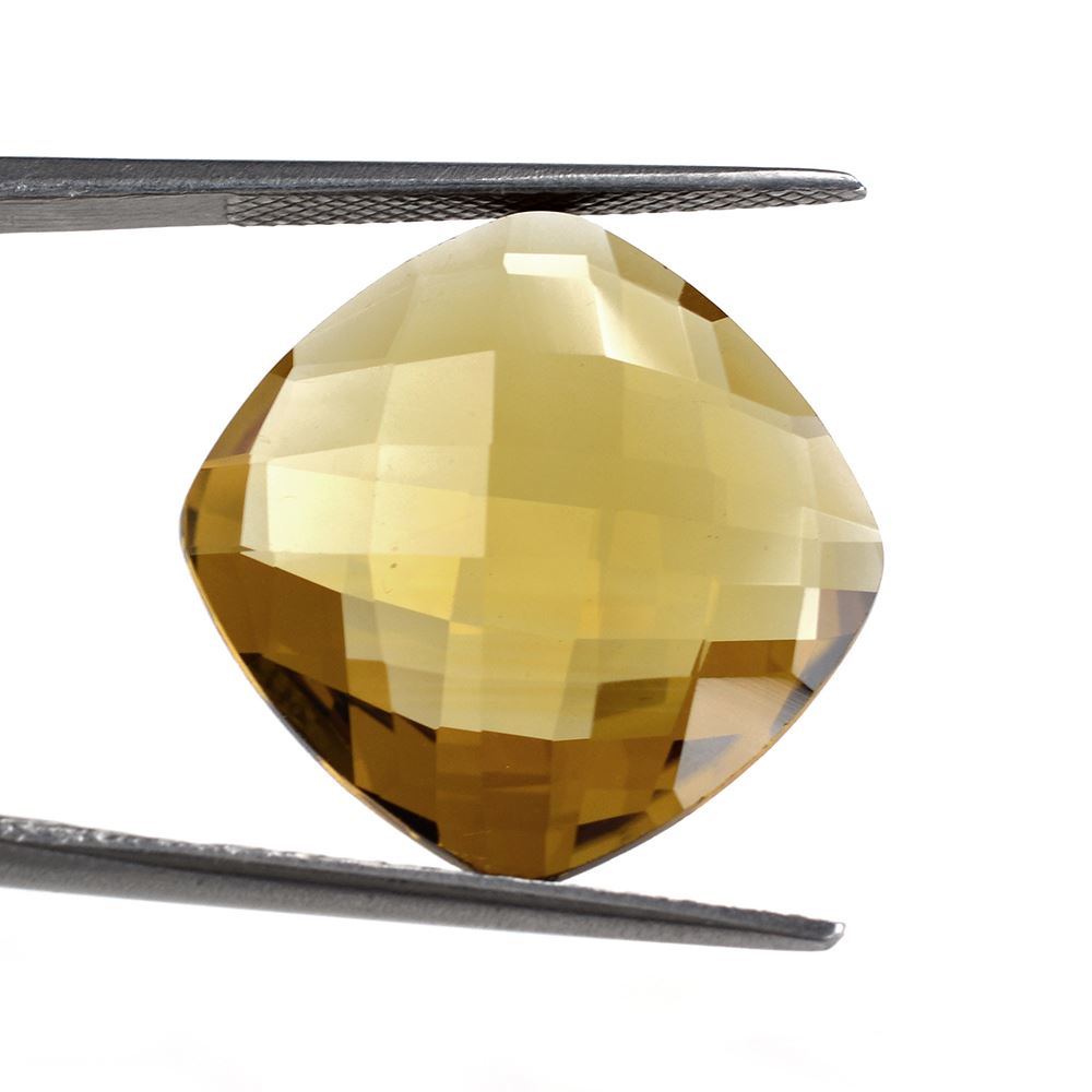 WHISKY QUARTZ BRIOLETTE CUSHION 18MM 14.3Cts.