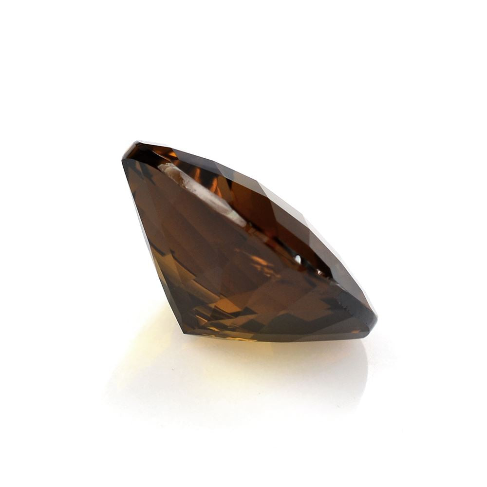 WHISKY QUARTZ CHECKER CUT CUSHION 14MM 9.15Cts.