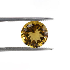 WHISKY QUARTZ CONCAVE CUT ROUND 10MM 3.6Cts.