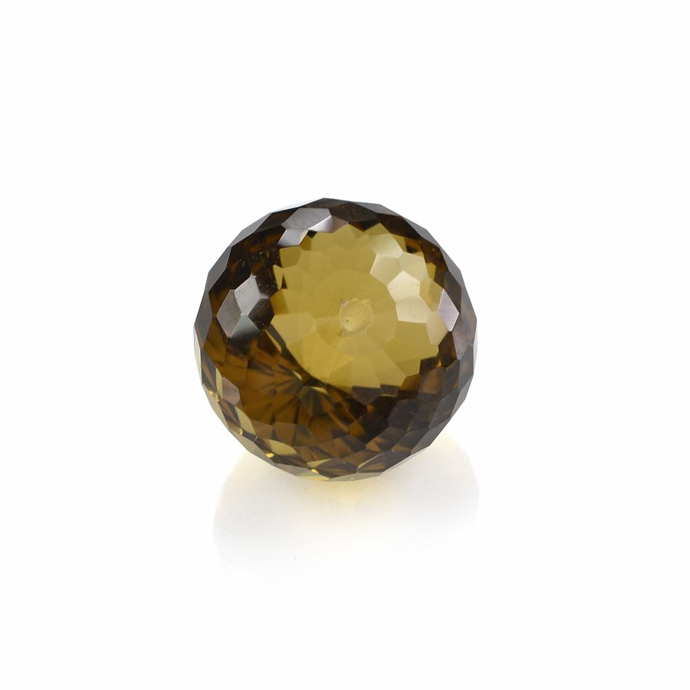 WHISKY QUARTZ FACETED ONION DROP WITH HALF DRILL 12X11MM 9.97Cts.