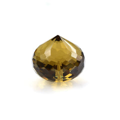 WHISKY QUARTZ FACETED ONION DROP WITH HALF DRILL 12X11MM 9.97Cts.