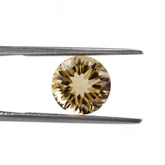 WHISKY QUARTZ CONCAVE CUT ROUND (LITE) 9MM 2.88Cts.
