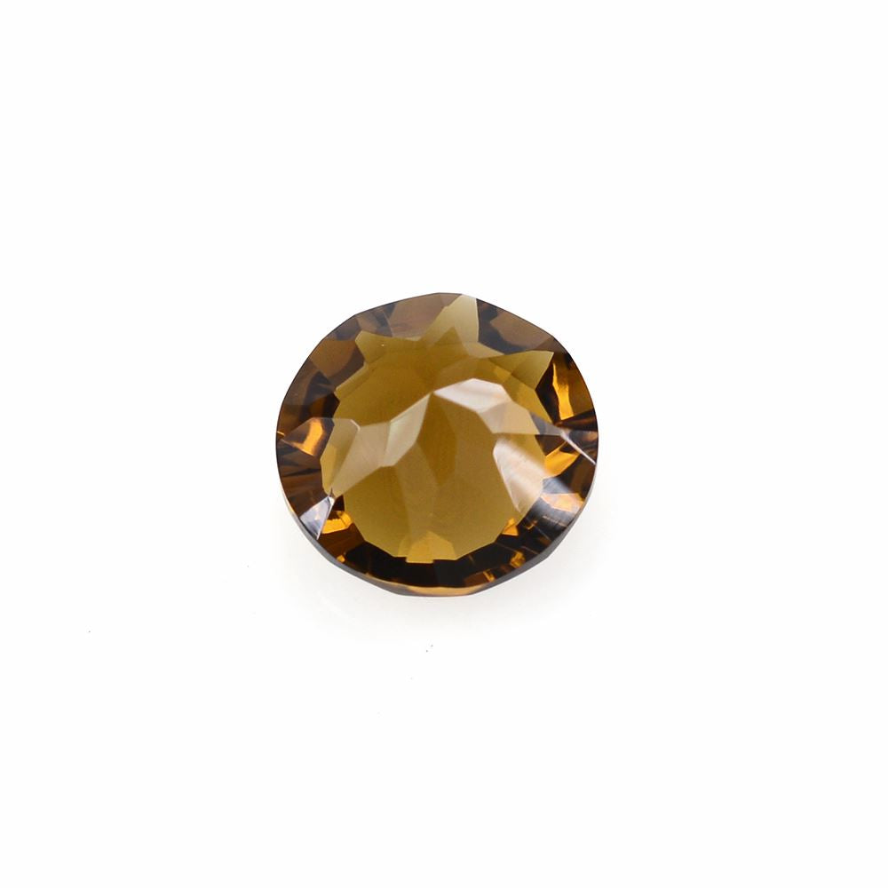 WHISKY QUARTZ CONCAVE CUT ROUND 8MM 1.6Cts.