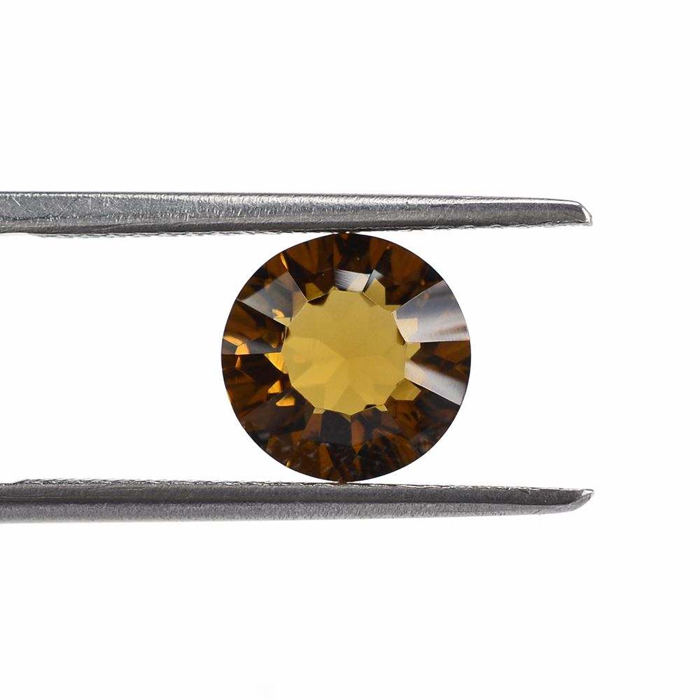 WHISKY QUARTZ CONCAVE CUT ROUND 8MM 1.6Cts.