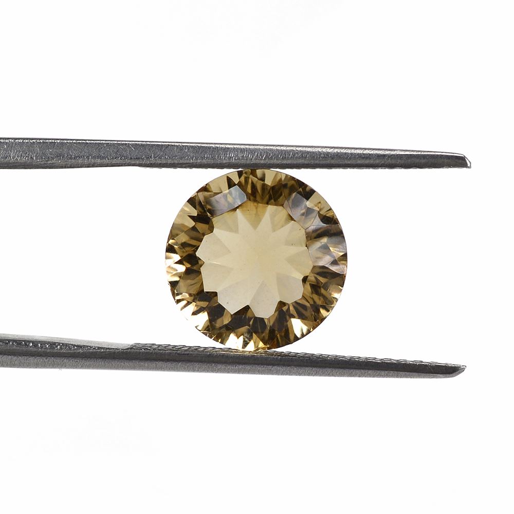 WHISKY QUARTZ CONCAVE CUT ROUND (LITE) 10MM 3.7Cts.