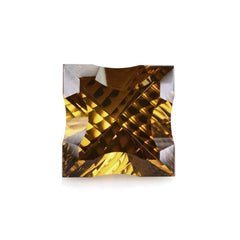 WHISKY QUARTZ CONCAVE NINETY CUT SQUARE 15MM 13.98Cts.