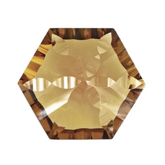 WHISKY QUARTZ CONCAVE SPLENDOR CUT HEXAGON 16MM 12.75 Cts.