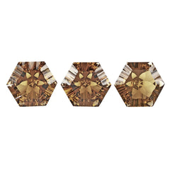 WHISKY QUARTZ CONCAVE SPLENDOR CUT HEXAGON 16MM 12.75 Cts.