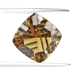 WHISKY QUARTZ LONG STEP CONCAVE CUSHION 12MM 6.70 Cts.