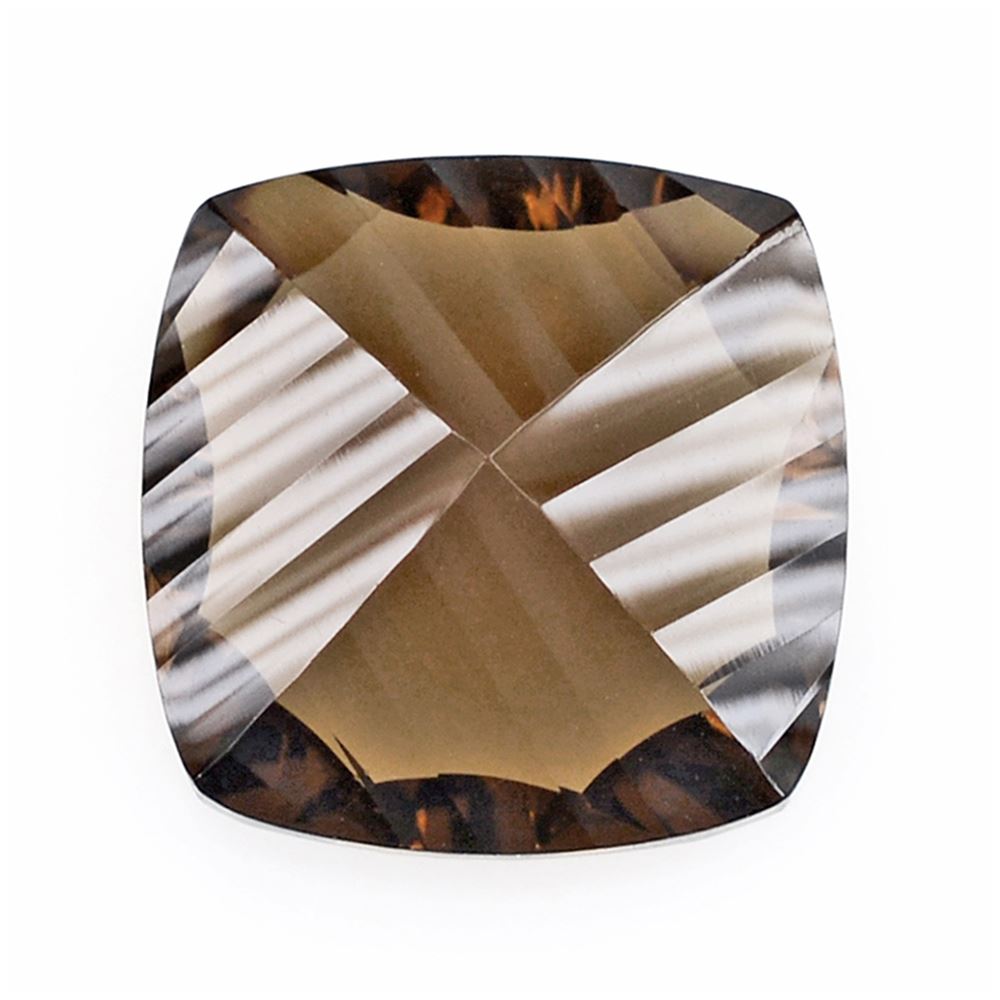 WHISKY QUARTZ LONG STEP CONCAVE CUSHION 12MM 6.65 Cts.