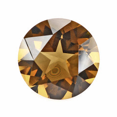 WHISKY QUARTZ PENTAGON ROUND WITH STAR CUT BACK 12MM 5.39 Cts.