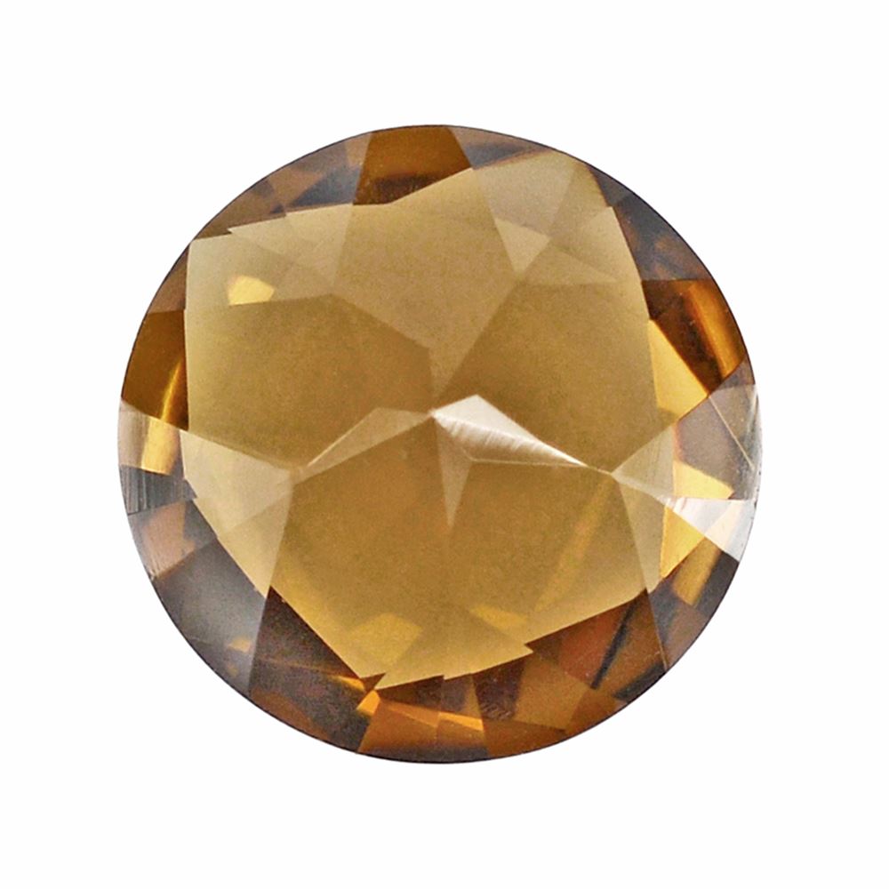 WHISKY QUARTZ PENTAGON ROUND WITH STAR CUT BACK 12MM 5.39 Cts.
