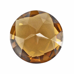 WHISKY QUARTZ PENTAGON ROUND WITH STAR CUT BACK 12MM 5.39 Cts.