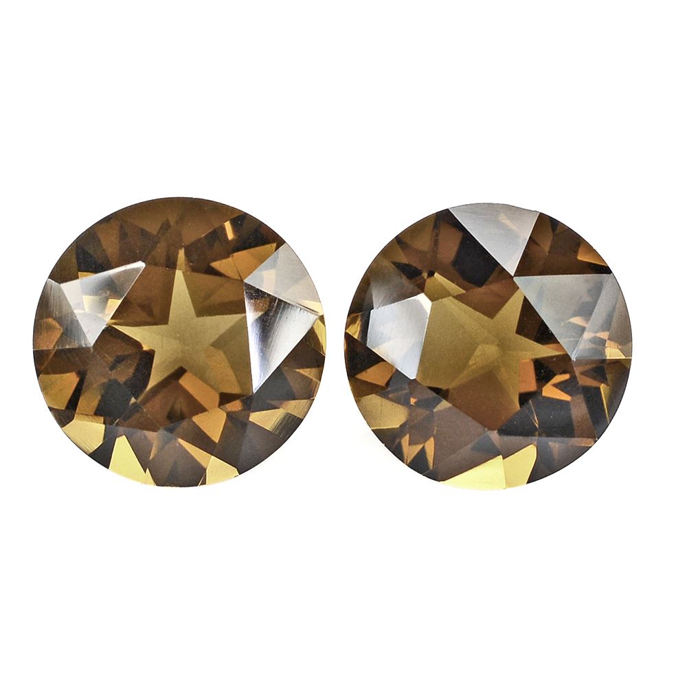 WHISKY QUARTZ PENTAGON ROUND WITH STAR CUT BACK 12MM 5.39 Cts.
