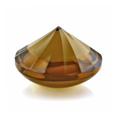 WHISKY QUARTZ BUFFTOP ROUND WITH TWISTED CONCAVE 15MM 11.72 Cts.