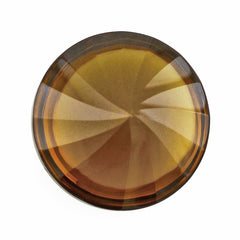 WHISKY QUARTZ BUFFTOP ROUND WITH TWISTED CONCAVE 15MM 11.72 Cts.