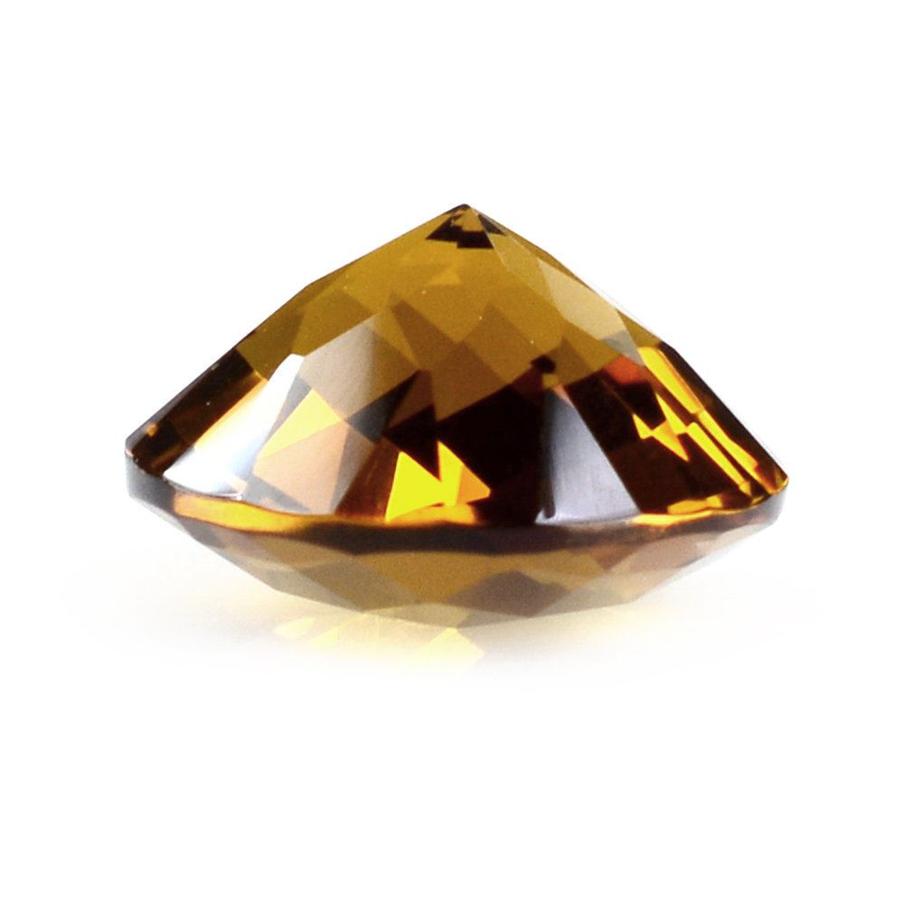 WHISKY QUARTZ CHECKER CUT ROUND 11MM 4.25 Cts.