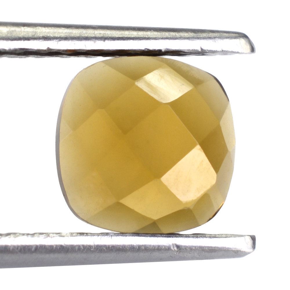 WHISKY QUARTZ CHECKER CUSHION CAB 7MM 1.50 Cts.
