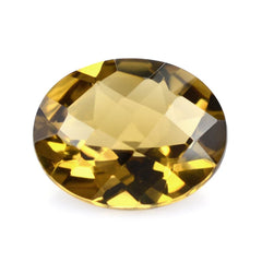 WHISKY QUARTZ CHECKER CUT OVAL 10X8MM 2.35 Cts.
