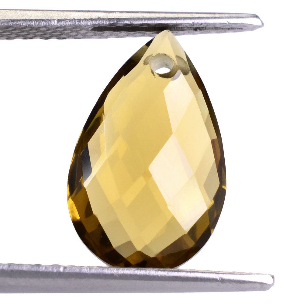 WHISKY QUARTZ BRIOLETTE PEAR (FULL DRILL) 16X10MM 4.93 Cts.