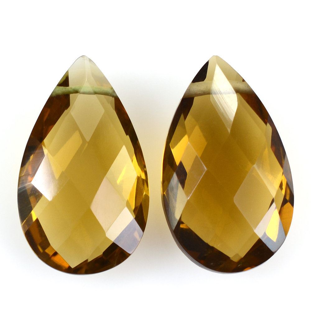 WHISKY QUARTZ BRIOLETTE PEAR (FULL DRILL) 15X9MM 4.12 Cts.