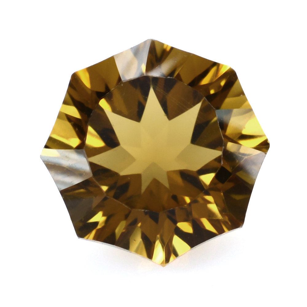 WHISKY QUARTZ CONCAVE NINETY CUT ROUND 8MM 2.00 Cts.