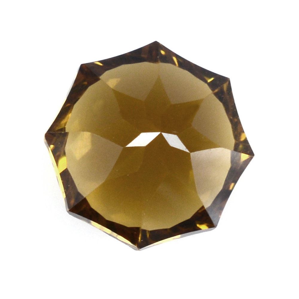 WHISKY QUARTZ CONCAVE NINETY CUT ROUND 8MM 2.00 Cts.