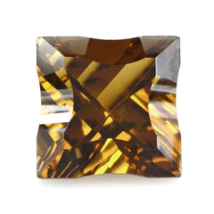 WHISKY QUARTZ CONCAVE NINETY CUT SQUARE 10MM 4.35 Cts.