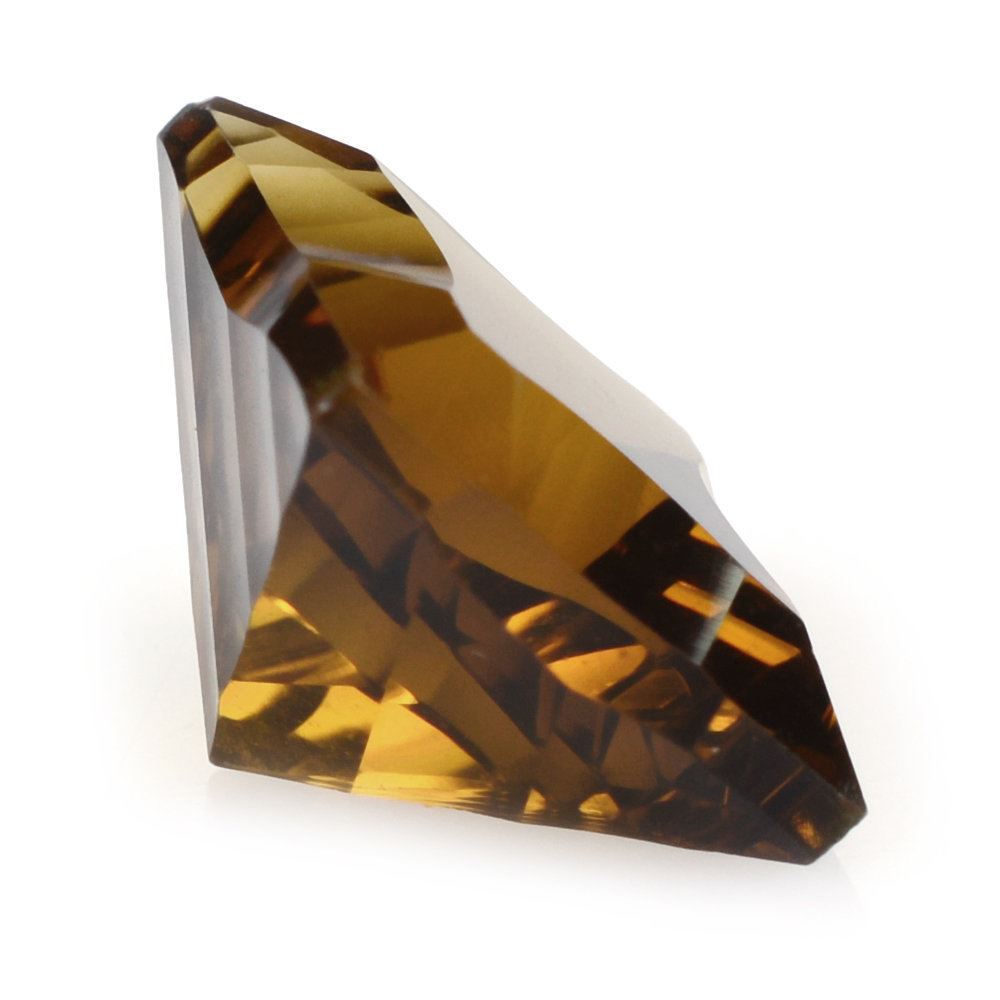 WHISKY QUARTZ CONCAVE NINETY CUT SQUARE 10MM 4.35 Cts.