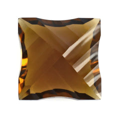 WHISKY QUARTZ CONCAVE NINETY CUT SQUARE 10MM 4.35 Cts.