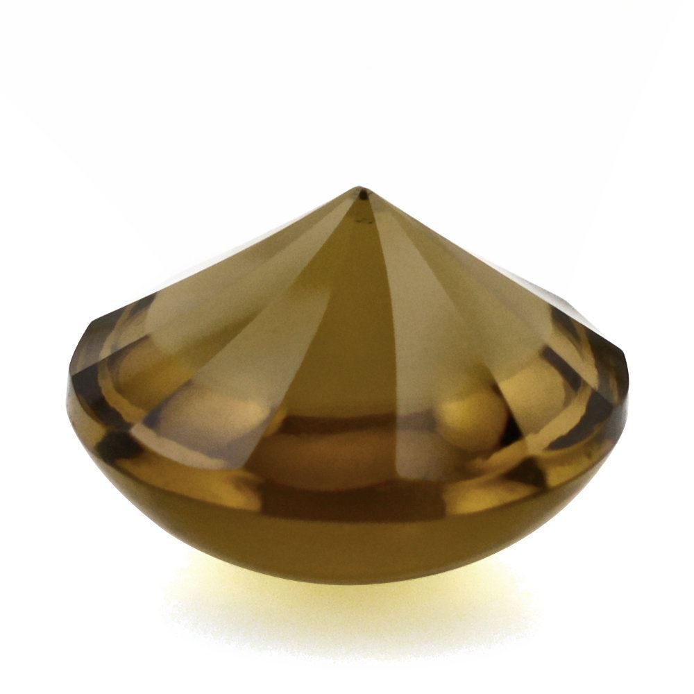 WHISKY QUARTZ BUFFTOP WITH TWISTED CONCAVE ROUND 12MM 6.50 Cts.
