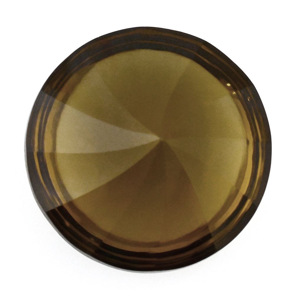 WHISKY QUARTZ BUFFTOP WITH TWISTED CONCAVE ROUND 12MM 6.50 Cts.