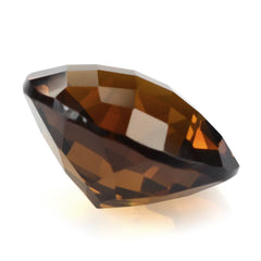 WHISKY QUARTZ CHECKER CUT ROUND 14MM 8.43 Cts.