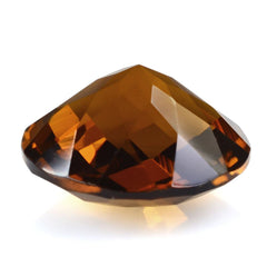WHISKY QUARTZ CHECKER CUT ROUND 14MM 8.43 Cts.