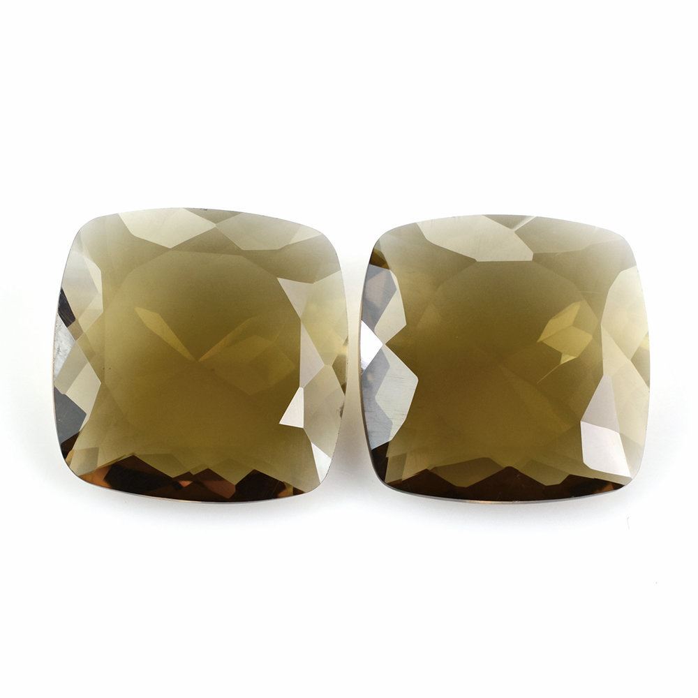 WHISKY QUARTZ CUT CUSHION 18MM 13.53 Cts.