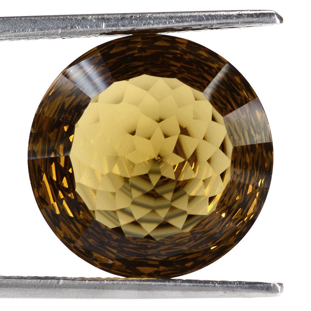 WHISKY QUARTZ NIRVANA CUT ROUND 15MM 9.90 Cts.