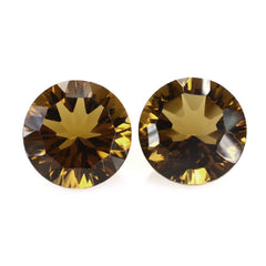WHISKY QUARTZ CONCAVE CUT ROUND 9MM 2.68 Cts.