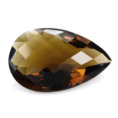 WHISKY QUARTZ CHECKER CUT PEAR 26X16.50MM 17.95 Cts.