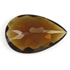 WHISKY QUARTZ CHECKER CUT PEAR 26X16.50MM 17.95 Cts.