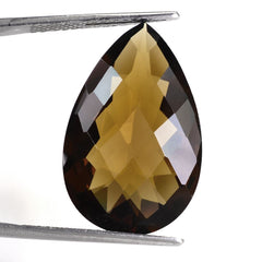 WHISKY QUARTZ CHECKER CUT PEAR 26X16.50MM 17.95 Cts.