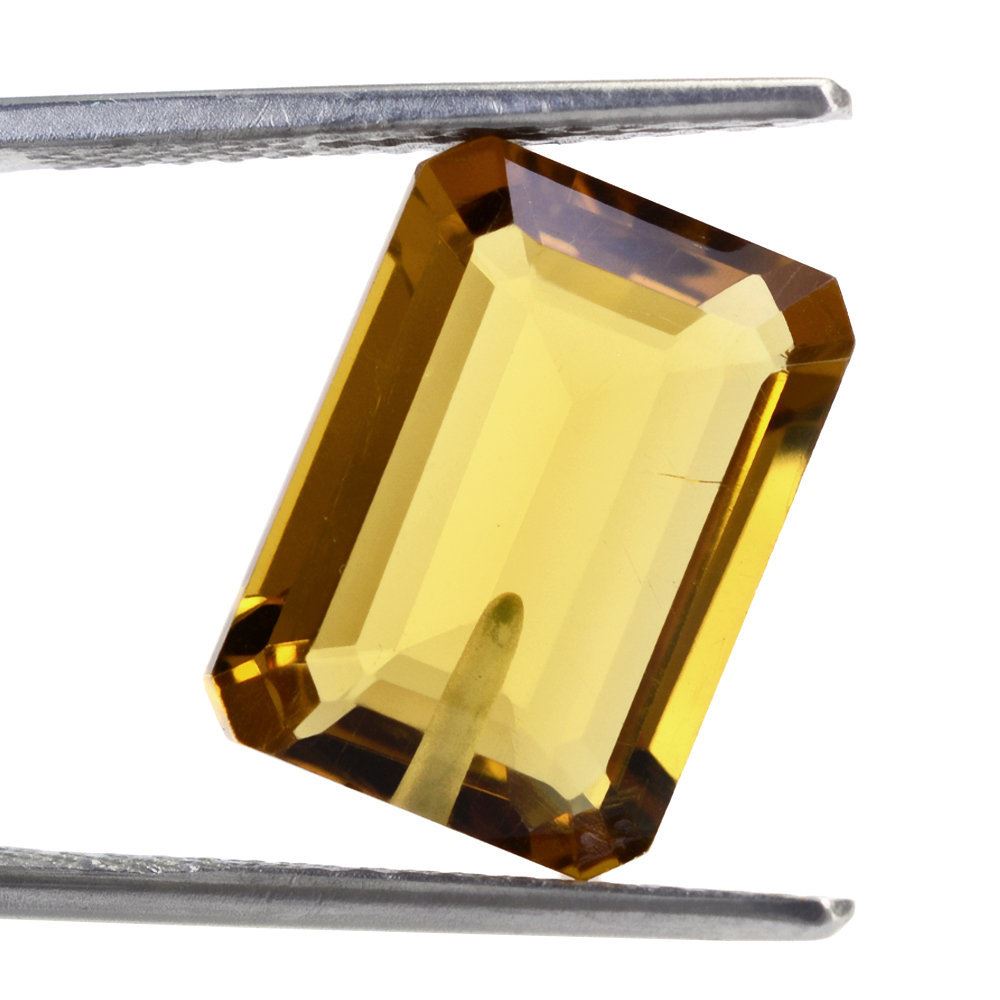 WHISKY QUARTZ CUT OCTAGON (HALF DRILL) 14X10MM 6.53 Cts.