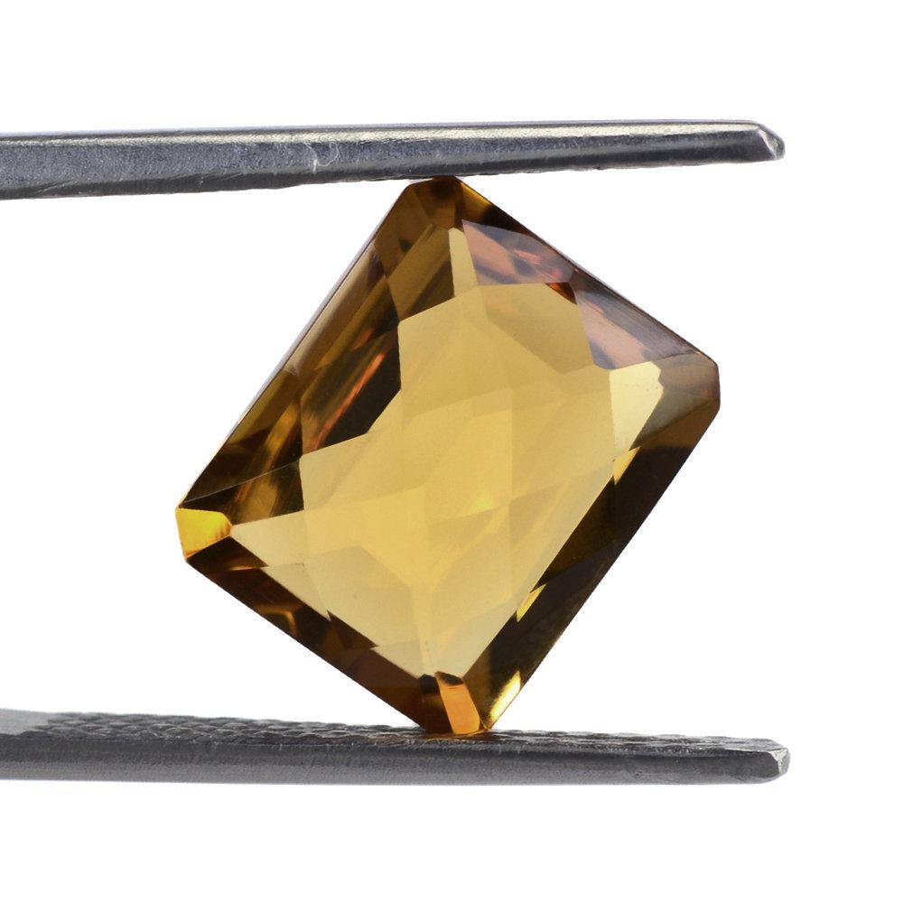 WHISKY QUARTZ CHECKER CUT OCTAGON 11X9MM 4.16 Cts.