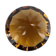 WHISKY QUARTZ CONCAVE CUT ROUND 12MM 6.10 Cts.