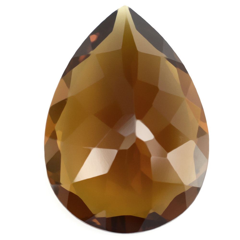 WHISKY QUARTZ CUT PEAR 25X18MM 24.35 Cts.