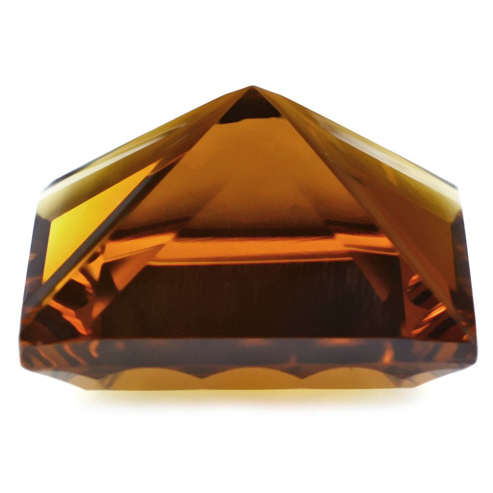 WHISKY QUARTZ CONCAVE CUT SQUARE 20MM 32.20 Cts.