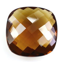WHISKY QUARTZ BRIOLETTE CUSHION 18MM 15.98 Cts.